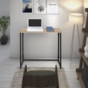 Ver imagem 1 de Escrivaninha Mesa Escritório Dobrável 80CMX45CM Link Tb 80cm Preto Fosco e Carvalho Bege