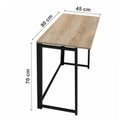 Ver imagem 4 de Escrivaninha Mesa Escritório Dobrável 80CMX45CM Link Tb 80cm Preto Fosco e Carvalho Bege