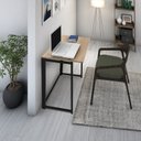 Ver imagem 5 de Escrivaninha Mesa Escritório Dobrável 80CMX45CM Link Tb 80cm Preto Fosco e Carvalho Bege