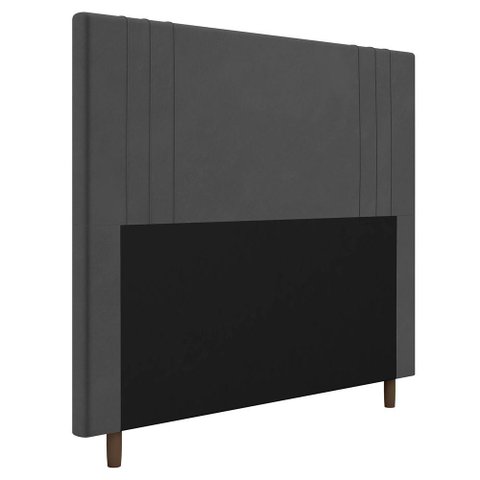 Cabeceira Cama Box Casal Queen Size Ferrara 160cm Cinza