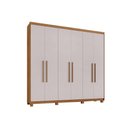 Ver imagem 2 de Guarda Roupa 6 Portas 5 Gav c/Pés Áries Lopas Amêndoa