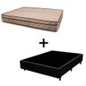 Cama Box Viúva 128 Tecido Sintético Preto com Colchão Polônia Bello Box - D28 65x128x188 - 1