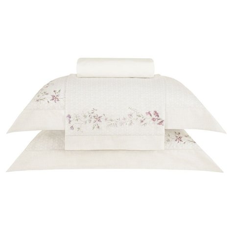Jogo Cama Casal Buddemeyer 200 Fios Gran Percalle Manila