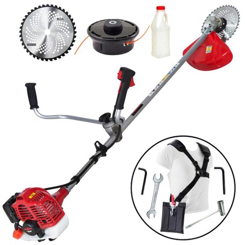 Roçadeira Premium Kawashima KW2600L 25.4cc Com Lâmina de Vídia Ideal Para Cortes Rápidos e
