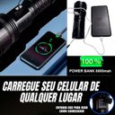 Ver imagem 2 de Lanterna Led Recarregável Potente 2km Longo Alcance Zoom Focal 3 Modo Resistente Água Power Bank
