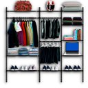 Ver imagem 1 de Estante Roupeiro Modulados Aramados Compacto Resistente 2,20m - Preto