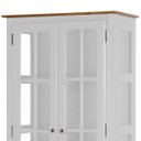 Ver imagem 2 de Cristaleira 2 Portas e Laterais em Vidro 3 Prateleiras 1 Gaveta 60808 Hannover - Branco/imbuia Glaze