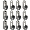 Ver imagem 1 de 12 Suporte Cabideiro Tubo Oblongo Oval Armário Guarda Roupa e Closet - Prata
