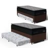 Cama Box com Colchão de Espuma D45 Pillow Top Suport Prime + Auxiliar de Espuma Unique Solteiro 88cm - 1