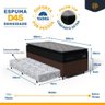 Cama Box com Colchão de Espuma D45 Pillow Top Suport Prime + Auxiliar de Espuma Unique Solteiro 88cm - 6