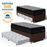Cama Box com Colchão de Espuma D45 Pillow Top Suport Prime + Auxiliar de Espuma Unique Solteiro 88cm - 3