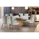 Ver imagem 1 de Sala de Jantar Moderna Quadrada 8 cadeiras 1,50x1,50m - Royal - Requinte Salas