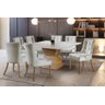 Sala de Jantar Moderna Quadrada 8 cadeiras 1,50x1,50m - Royal - Requinte Salas - 1