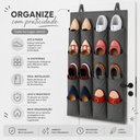 Ver imagem 7 de Organizador Vertical de Armário 16 Nichos Sapateira 8 Pares Suspensa Dobrável Multiuso para Closet e