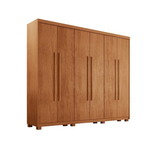 Guarda Roupa Casal Heros 6 Portas Mdf com Pés Moderna