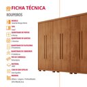 Ver imagem 7 de Guarda Roupa Casal Heros 6 Portas Mdf com Pés Moderna