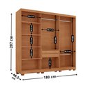 Ver imagem 2 de Guarda Roupa Casal Heros 6 Portas Mdf com Pés Moderna