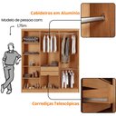 Ver imagem 5 de Guarda Roupa Casal Heros 6 Portas Mdf com Pés Moderna