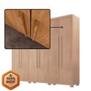 Ver imagem 6 de Guarda Roupa Casal Heros 6 Portas Mdf com Pés Moderna