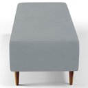 Ver imagem 2 de Kit 02 Puffs Bali W01 Pés Palito 120x50 Cm Suede Cinza