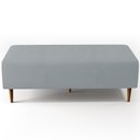 Ver imagem 3 de Kit 02 Puffs Bali W01 Pés Palito 120x50 Cm Suede Cinza