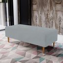 Ver mais imagens de Kit 02 Puffs Bali W01 Pés Palito 120x50 Cm Suede Cinza