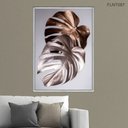 Ver imagem 2 de Quadro Decorativo - Folha Tropical Bronze Dourado Prata Flnt087 - Vidro com Impressão Uv - 60x40cm