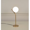 Ver imagem 3 de Abajur Jabuticaba Inclinado Dourado Bola/globo de Vidro.:dourado