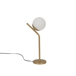Abajur Jabuticaba Inclinado Dourado Bola/globo de Vidro.:dourado - 2