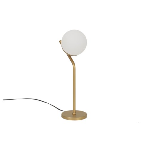 Abajur Jabuticaba Inclinado Dourado Bola/globo de Vidro.:dourado