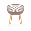 Ver imagem 7 de Kit 2 Cadeiras com Braços Polipropileno Clarice Colorido/Camurça
