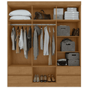Ver imagem 3 de Guarda-Roupas Zeus 6 portas S/esp E S/pes Pvc Amendoa Clean Móveis Lopas