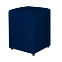 Ver imagem 1 de Puff Quadrado Suede Azul Marinho - Vallisa Decor