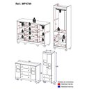 Ver imagem 4 de Quarto de Bebê Completo com Guarda-roupas 2 Portas e Cômoda Luna Multimóveis Mp4799 Branco