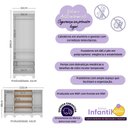 Ver imagem 3 de Quarto de Bebê Completo com Guarda-roupas 2 Portas e Cômoda Luna Multimóveis Mp4799 Branco
