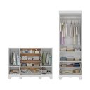 Ver imagem 5 de Quarto de Bebê Completo com Guarda-roupas 2 Portas e Cômoda Luna Multimóveis Mp4799 Branco
