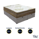 Ver imagem 3 de Cama Box Baú Bipartido King Cinza e Colchão Gold Ultragel Molas Ensacadas Ortobom
