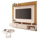 Ver imagem 1 de Home Suspenso Zenith Off White Cinamomo com Mesa de Centro Sky com Tampo de Vidro Off White - Hb Mó