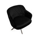 Ver imagem 7 de Kit 2 Poltronas Decorativas Kitana Pés Champagne Giratório Veludo Preto - Gran Belo
