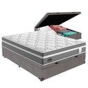 Ver imagem 1 de Cama Box Baú Casal e Colchão Molas Ensacadas Berlim Probel