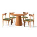 Ver imagem 3 de Conjunto Sala de Jantar Mesa Cone Amadeirada + 4 Cadeiras Aurora