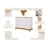 Quarto para Bebê Cômoda e Berço 100% Mdf Biscoito Permobili Branco/nature - 4