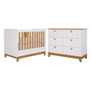 Ver imagem 2 de Quarto para Bebê Cômoda e Berço 100% Mdf Biscoito Permobili Branco/nature