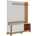 Ver imagem 1 de Estante Painel para Tv 65 Pol Madrid C05 Off White Matte/freijó - Mpozenato