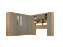 Ver imagem 2 de Guarda-Roupa Casal Modulado de Canto com Espelho 11 Portas Multimóveis Madeirado/Cinza