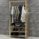 Ver imagem 1 de Arara De Closet Aberta Cabideiro Tripla Prateleira