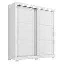 Ver imagem 6 de Guarda Roupa Casal Titanium 2 Portas Correr 4 Gavetas MDP com Cômoda Sapateira Branco Zanzini Mó