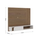 Ver imagem 3 de Home Suspenso San Jose 160cm para Tv até 60 Pol com Led Ripado Amêndoa Off White