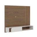 Ver imagem 1 de Home Suspenso San Jose 160cm para Tv até 60 Pol com Led Ripado Amêndoa Off White