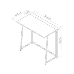 Escrivaninha Dobrável 80cm Industrial Preto E Mel - 5